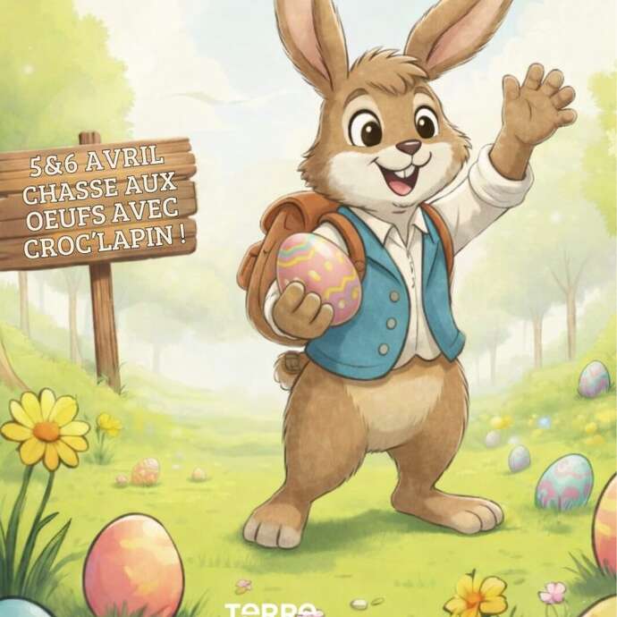 Chasse aux œufs avec Croc'lapin