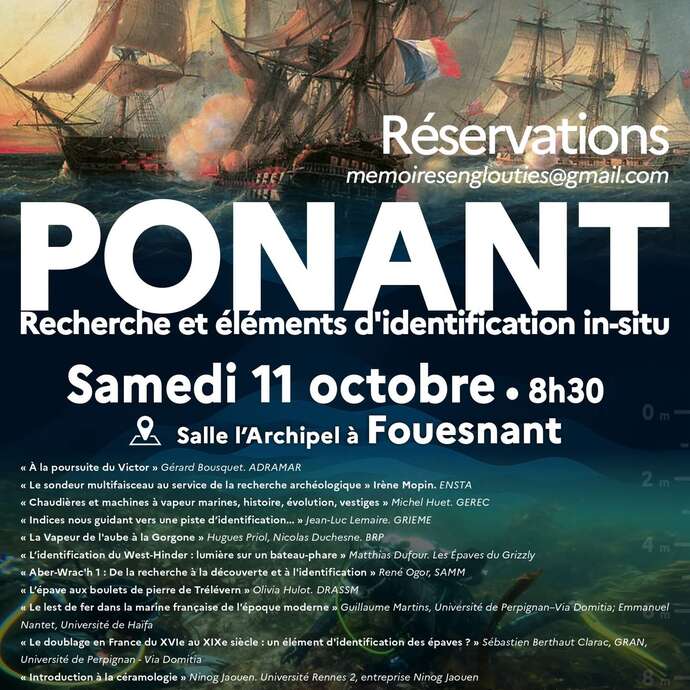 Journée d'études  Archéologie sous-marine du Ponant : Recherche et identification