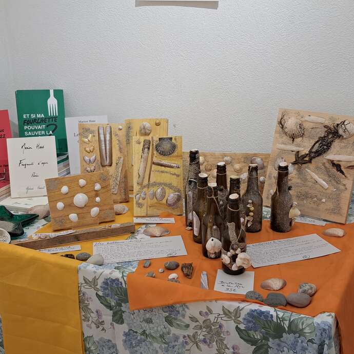 Vernissage exposition  : de verre, de bois et de papier