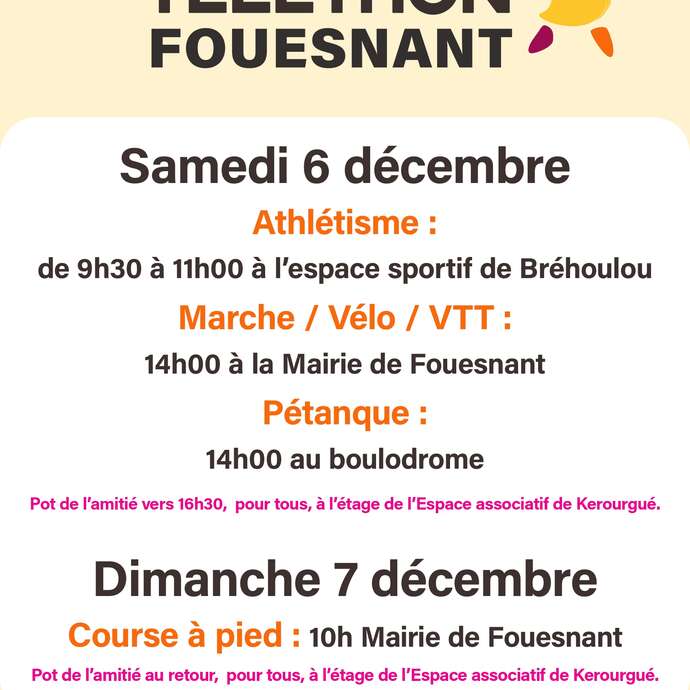 Téléthon : Marche, vélo, VTT et course à pied