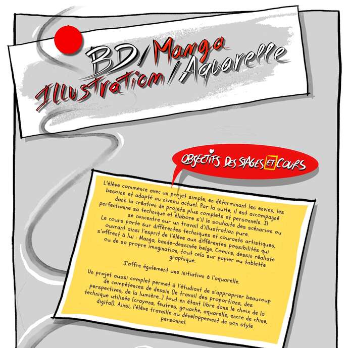 Stage BD / Mangas / Illustration à l'aquarelle
