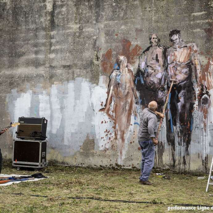 Duo guitare-peinture - Serge Tessot-Gay - Paul Bloas