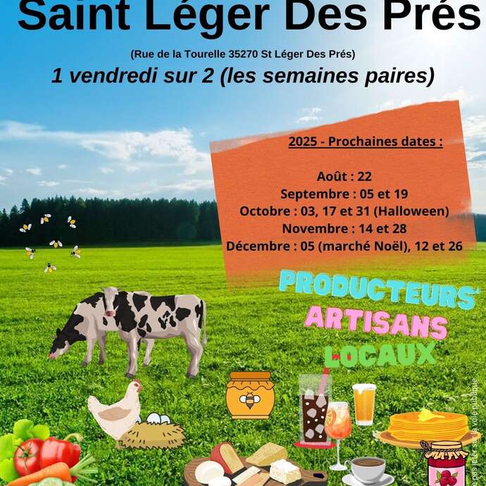 Marché à St Léger des Prés