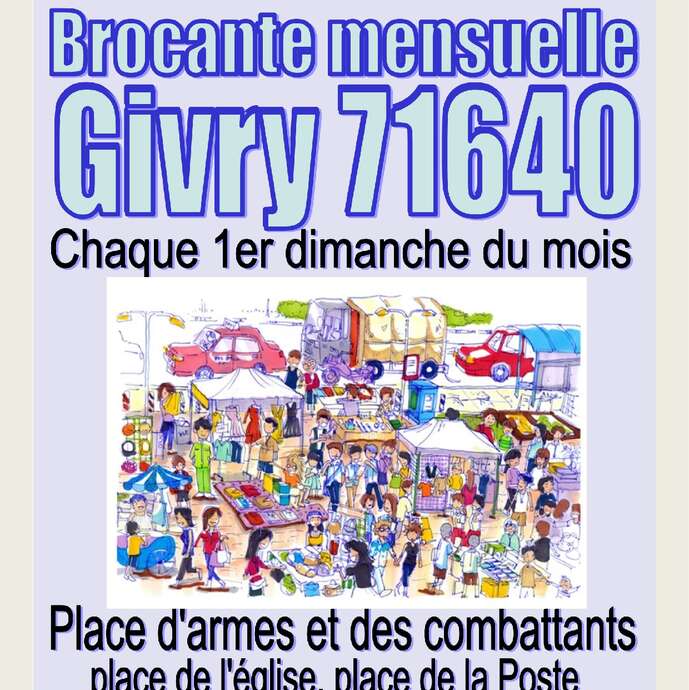 Brocante mensuelle de Givry