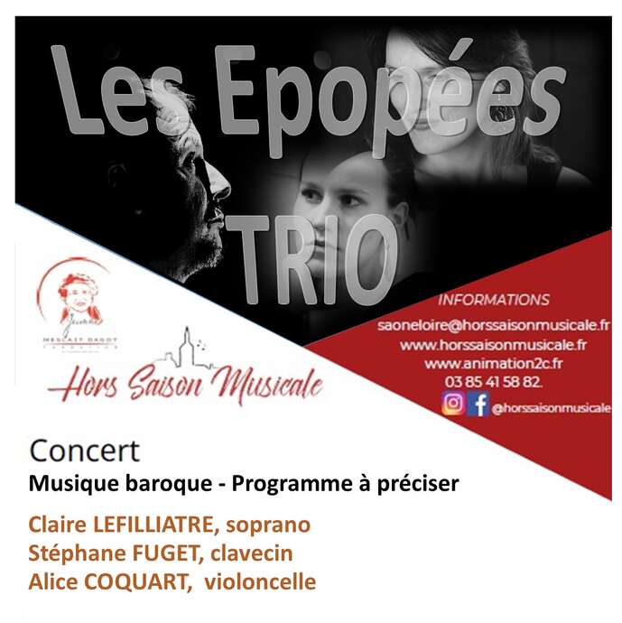 Hors saison musicale / Trio Les épopées - Concert de musique baroque