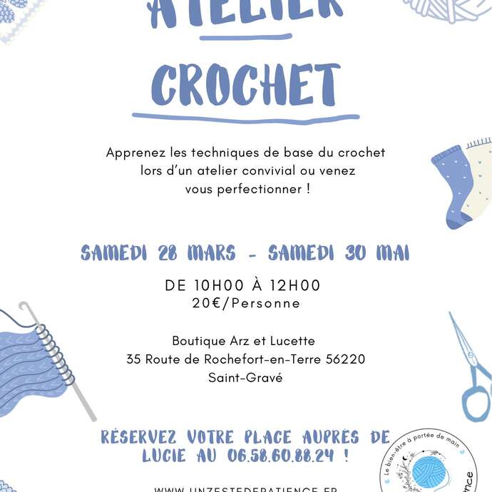 Atelier Crochet avec Lucie d'Un Zeste de Patience