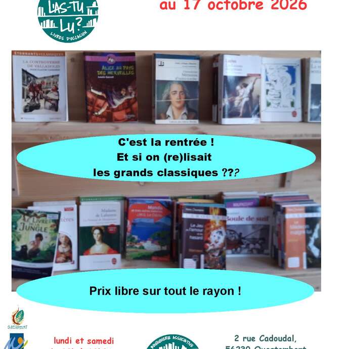 "L'as-tu lu ?" livres à prix libre !