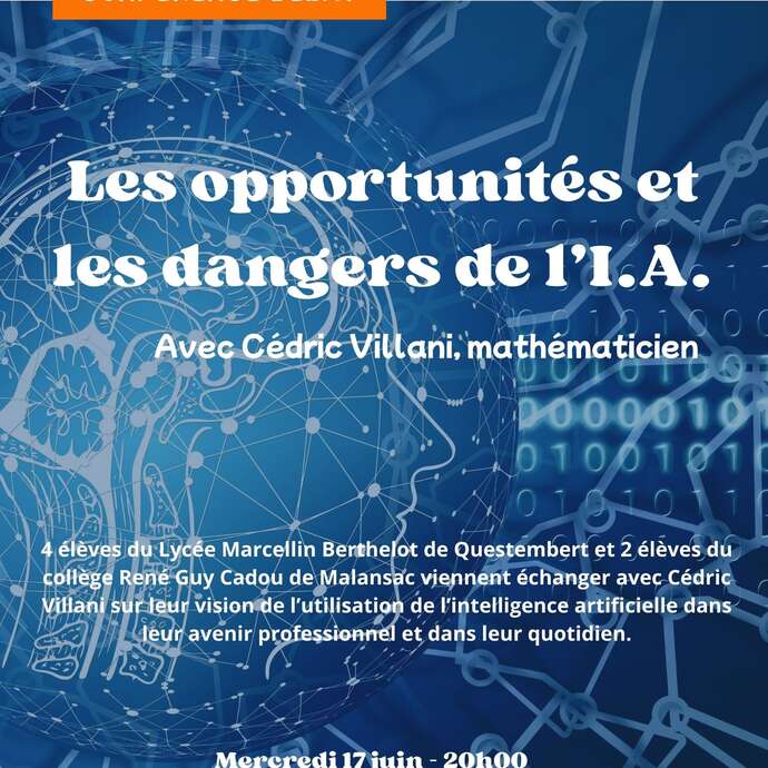 Soirée conférence/débat : Les opportunités et les dangers de l’I.A.