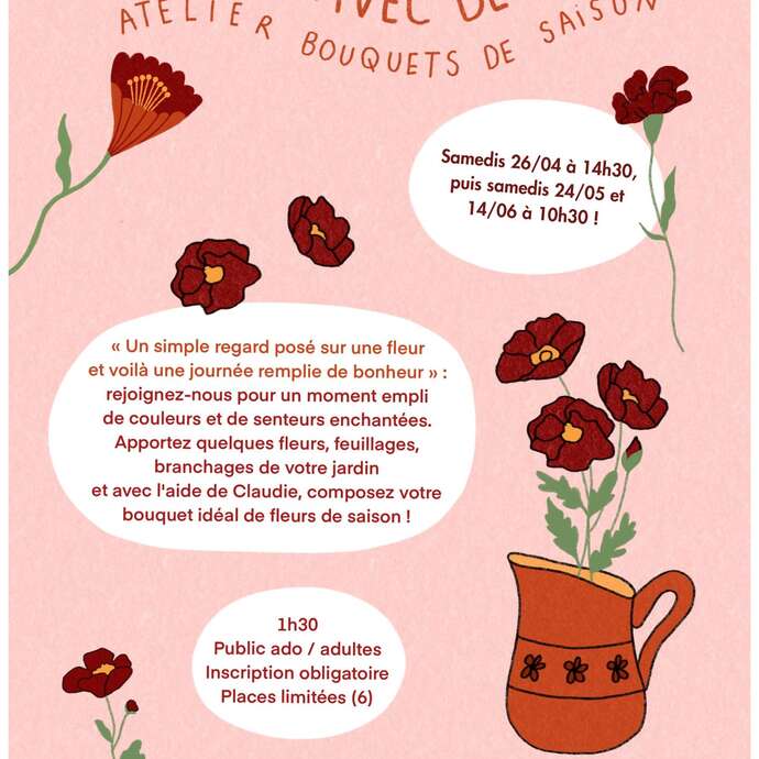 "Dites-le avec des fleurs" : atelier de bouquets de saison