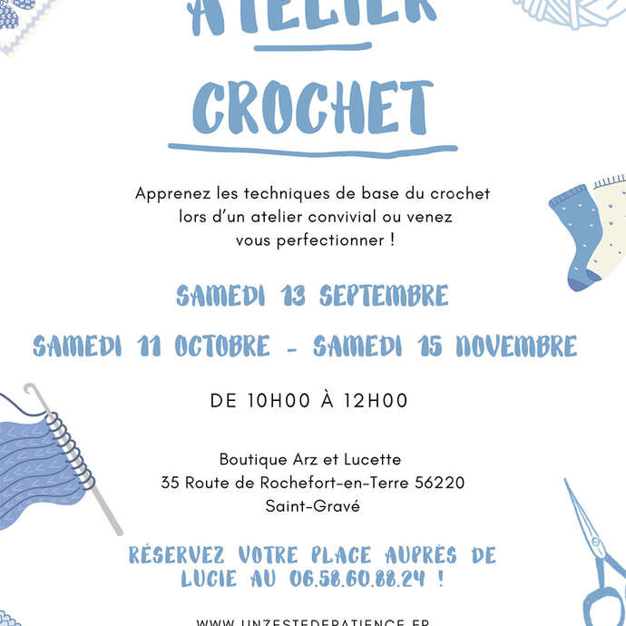Atelier de Crochet avec Lucie d'Un Zeste de Patience