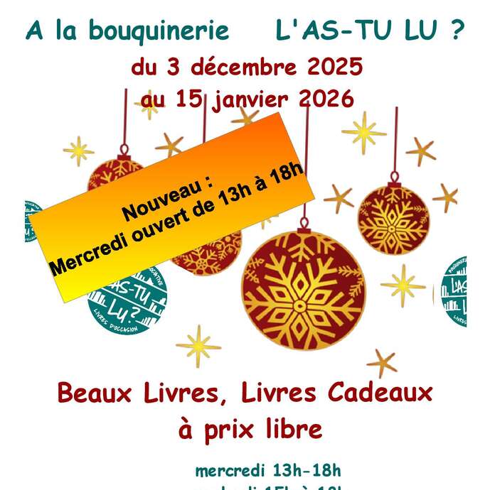 "L'as-tu lu ?" beaux livres à prix libre !