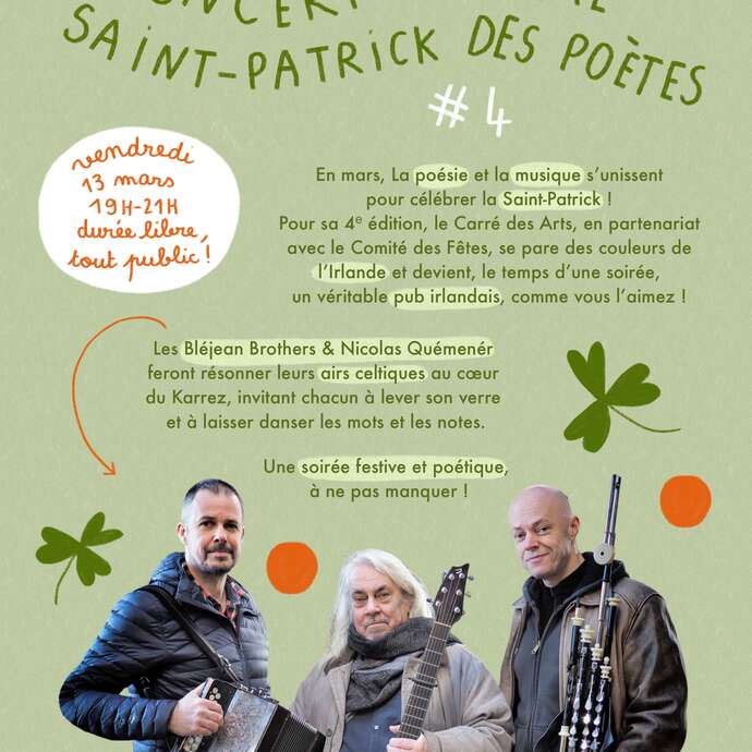 Concert de notre Saint-Patrick des Poètes !