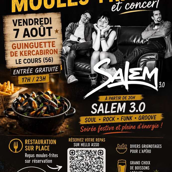 Soirée moules frites et concert à Kercabiron