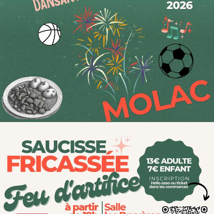Soirée dansante, repas et feu d'artifice