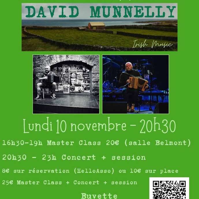 Concert David Munnely et session musique Irlandaise