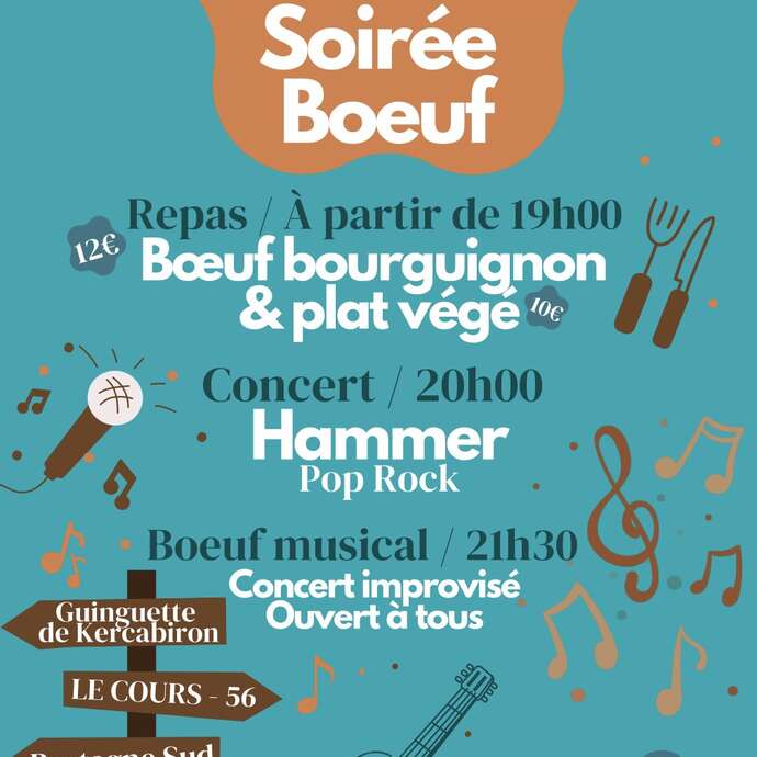 Soirée Boeuf à Kercabiron
