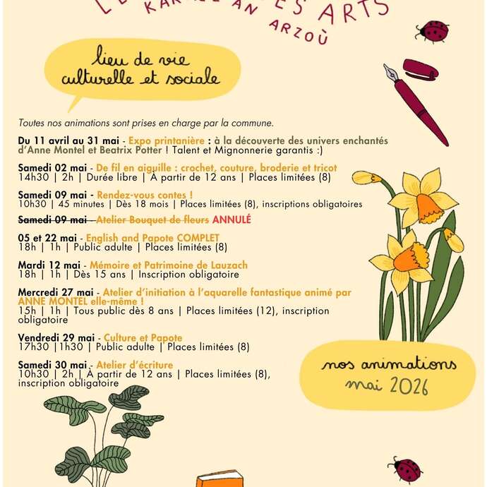 Programme de mai au Carré des Arts