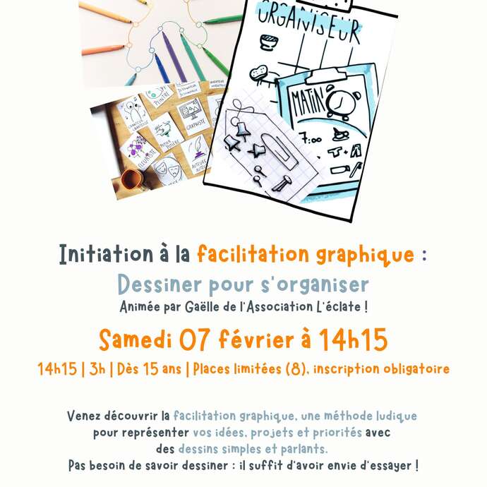 Atelier d’initiation à la facilitation graphique “S’organiser au quotidien”