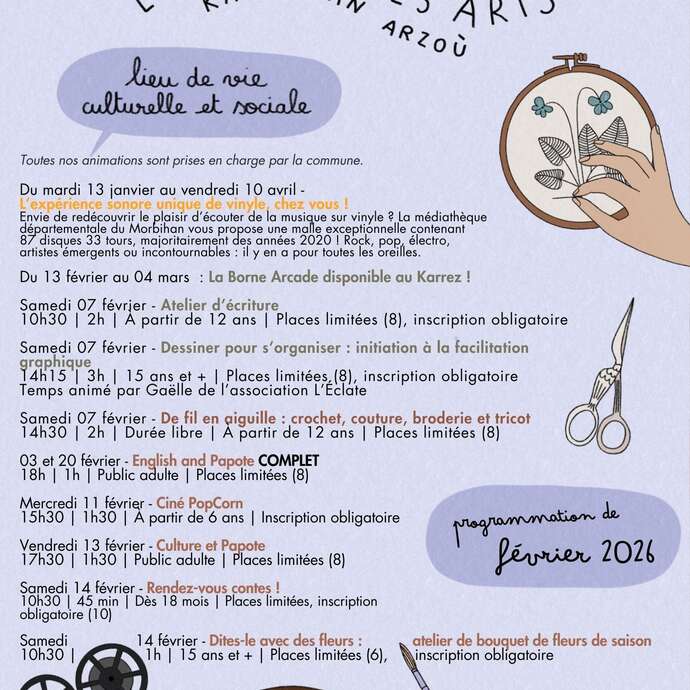 Programme de février au Carré des Arts