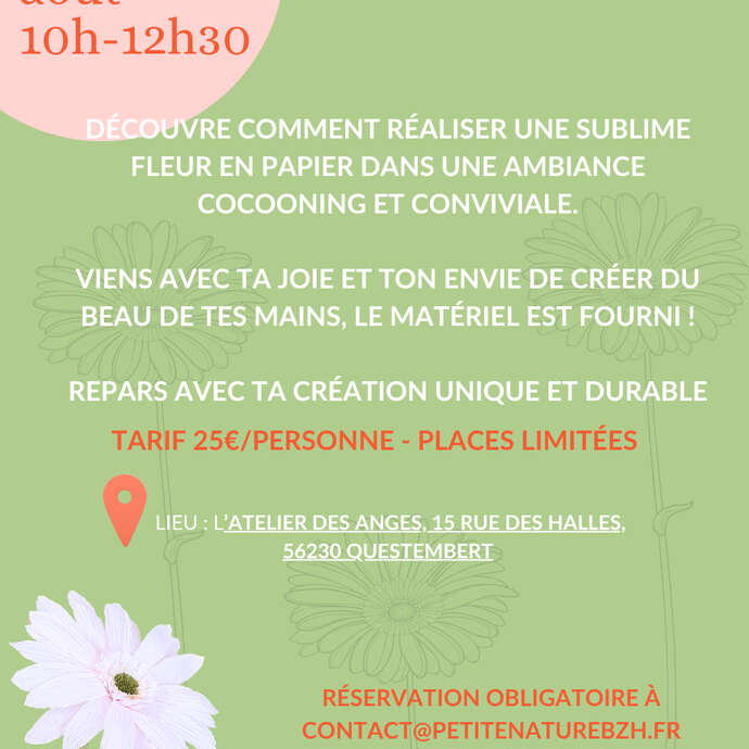 Atelier fleur en papier