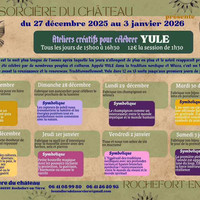 Ateliers créatifs "Yule"