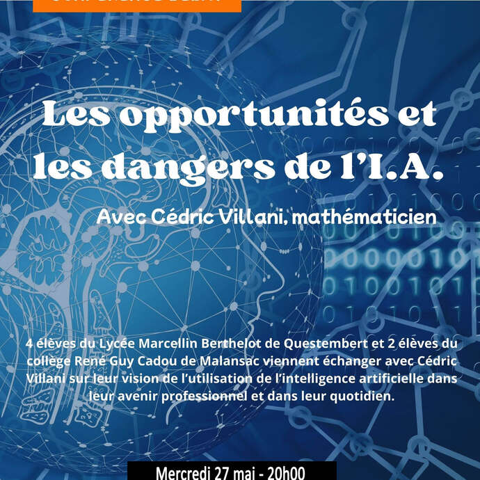 Soirée conférence/débat : Les opportunités et les dangers de l’I.A.