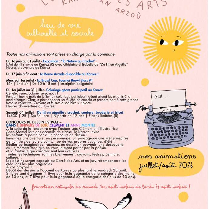 Programme d'été au Carré des Arts