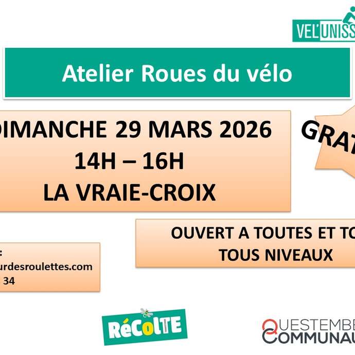 Atelier gratuit sur les roues de son vélo