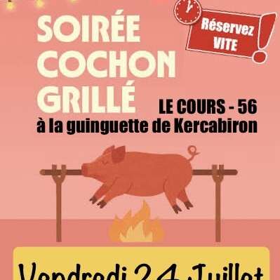 Soirée cochon grillé et concert à Kercabiron