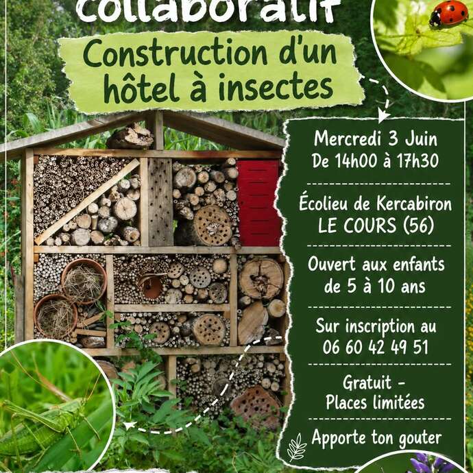 Atelier "construisons un hôtel à insectes"