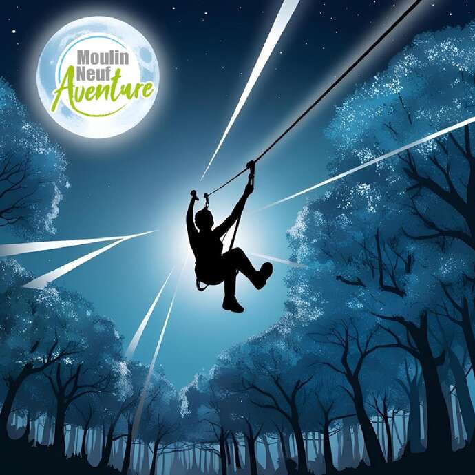 Tyrolienne au clair de lune !