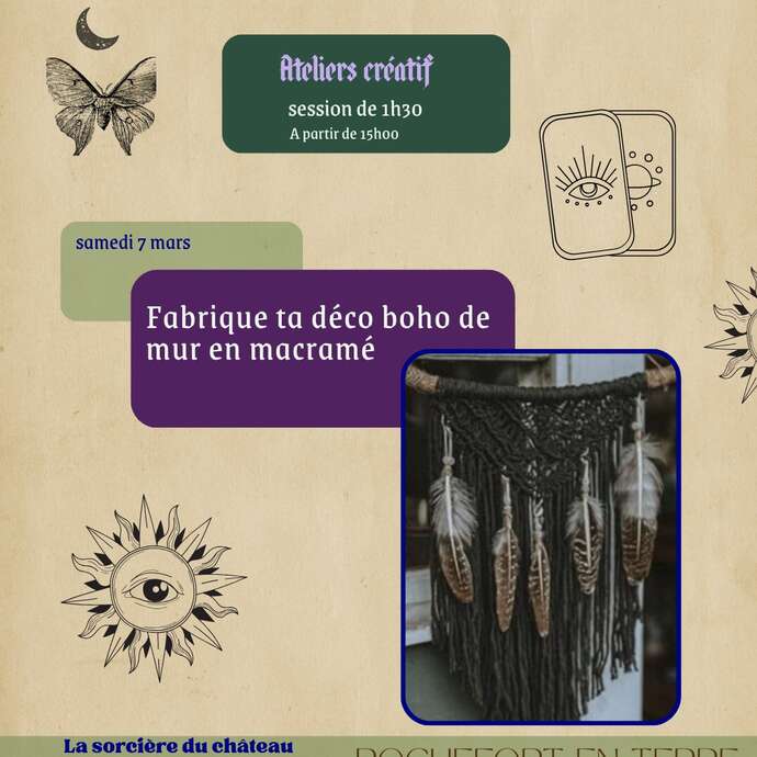 Atelier créatif "déco boho en macramé"
