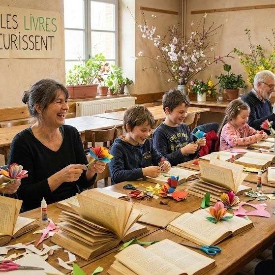 Atelier de printemps - Fleurs en papier
