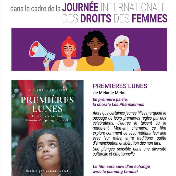 Journée internationale des droits des femmes : « Premières lunes »