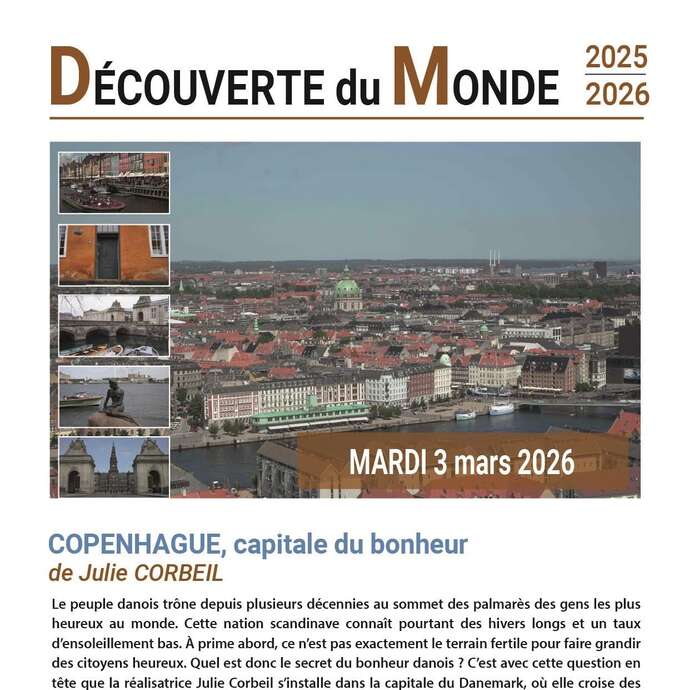 Connaissance du Monde « Copenhague, capitale du bonheur »