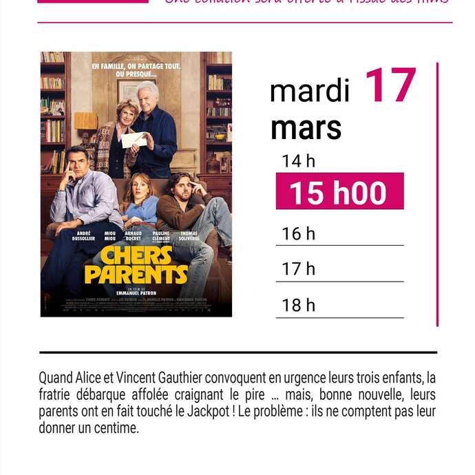 Rendez-vous du mardi : avec la comédie « Chers parents »