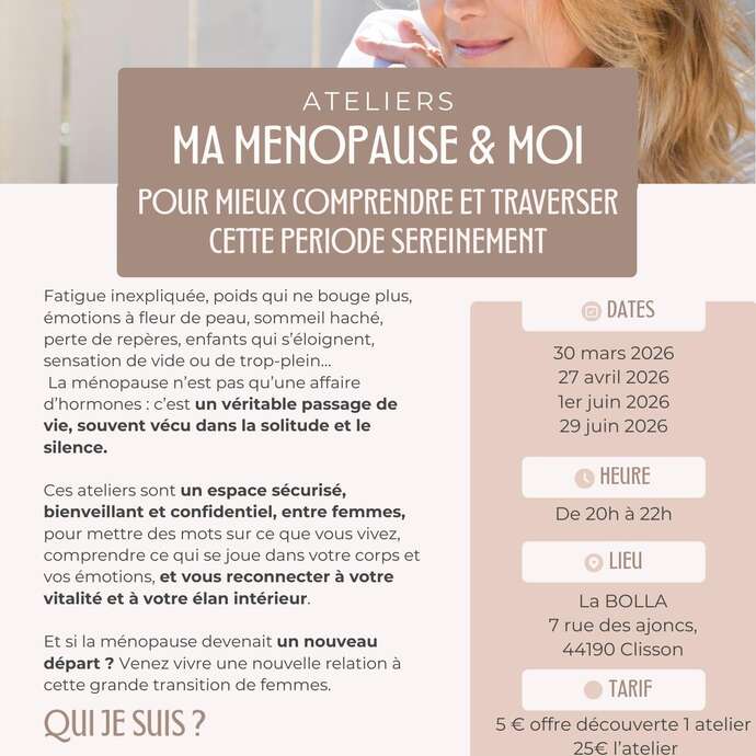 ATELIERS : Ma ménopause & moi