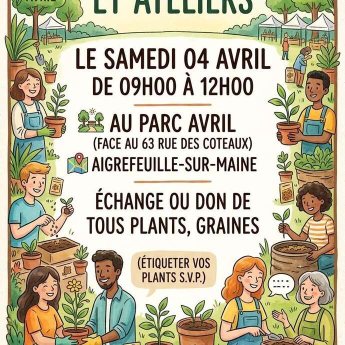 Visite des grands jardins (parcelles potagères) avec troc plantes
