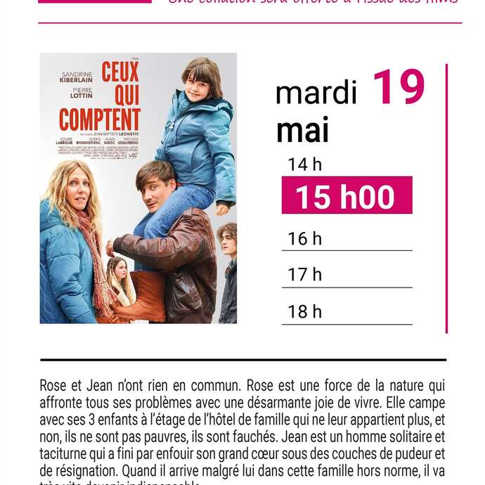 Cinéma Le Connétable - Rendez-vous du mardi : « Ceux qui comptent »