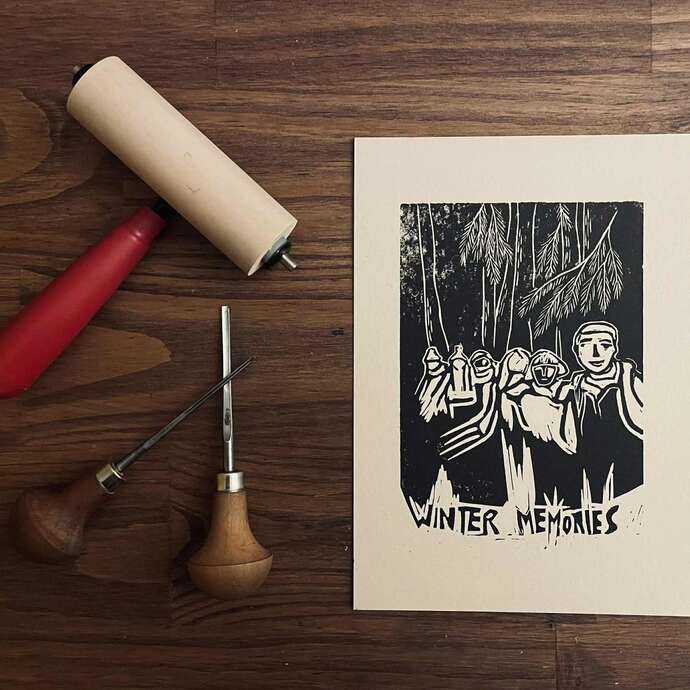 Atelier de création artistique au Musée : créez un paysage en linogravure