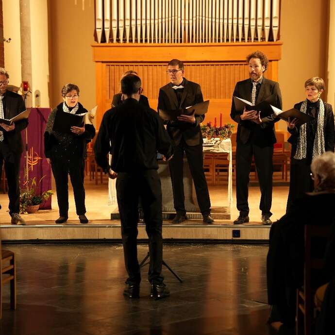 Concert de Melting Vox à la collégiale d'Amay