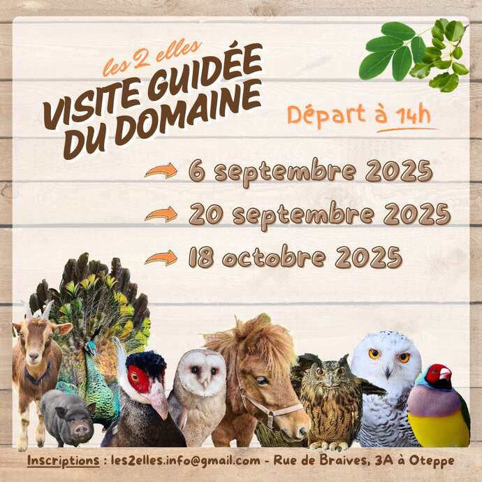 Visite guidée du domaine des 2 elles