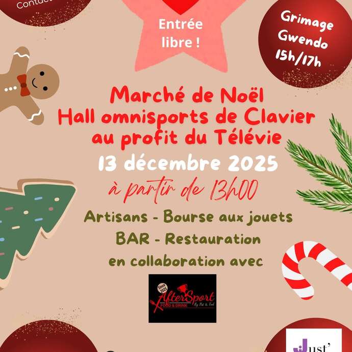 Marché de Noël au profit du Télévie Marché de Noël au profit du Télévie