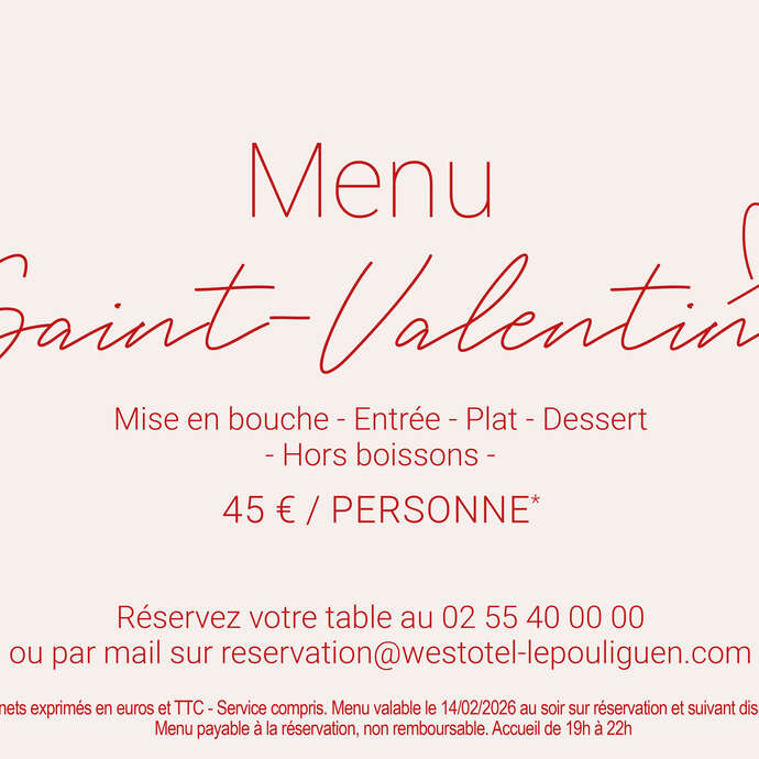 Menu Saint-Valentin au Restaurant Ailleurs