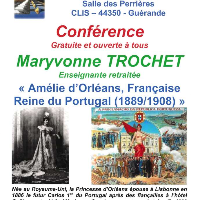 Conférence - Amélie d'Orléans, française reine du Portugal