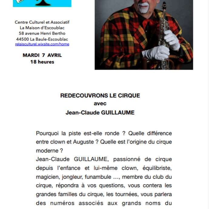 Conférence - Redécouvrons le cirque avec Jean-Claude Guillaume