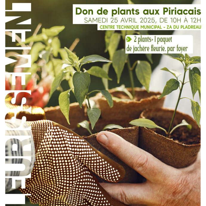 Don de plants aux Piriacais