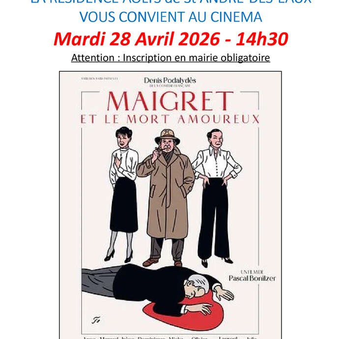 Cinéma tout public : Maigret et le mort amoureux