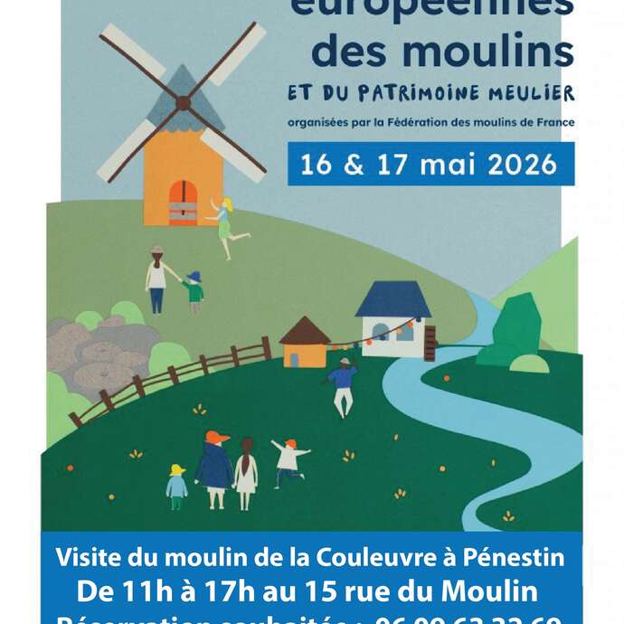 Journées Européennes des moulins : Visite du moulin de la Couleuvre
