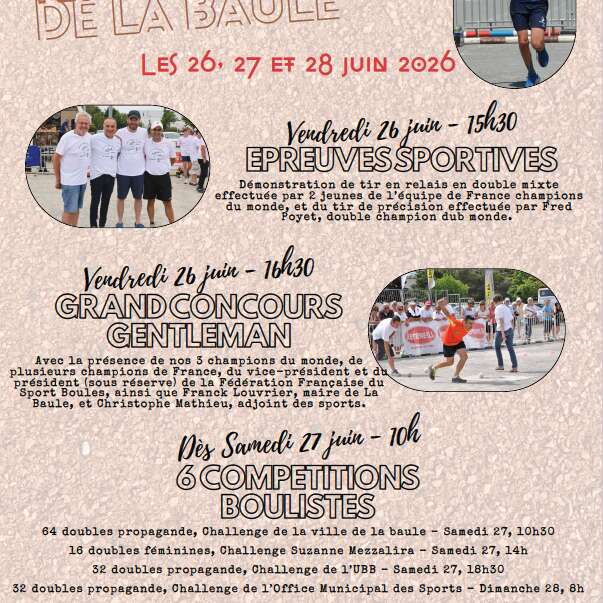 Les 17èmes fêtes boulistes de La Baule